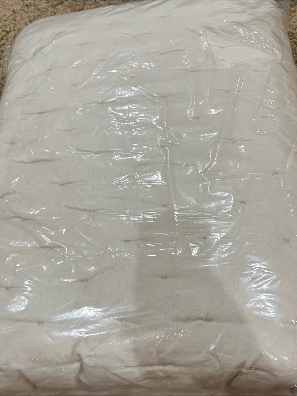 Quince Full/Queen European Linen Dream Quilt in Sand